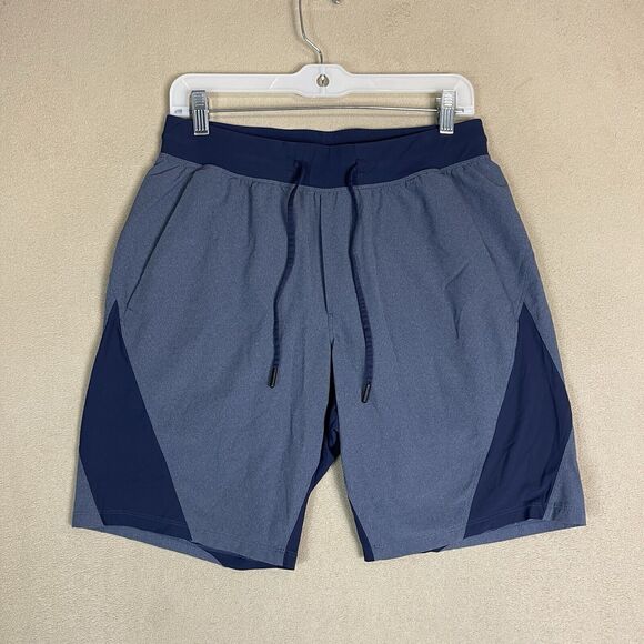 Lululemon Short Mens Medium Blue Namaste At The Beach Lined Athletic Performance - Picture 1 of 11